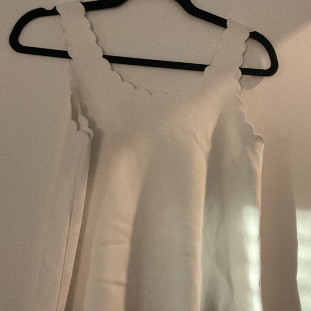 Abbeline White Scalloped Blouse